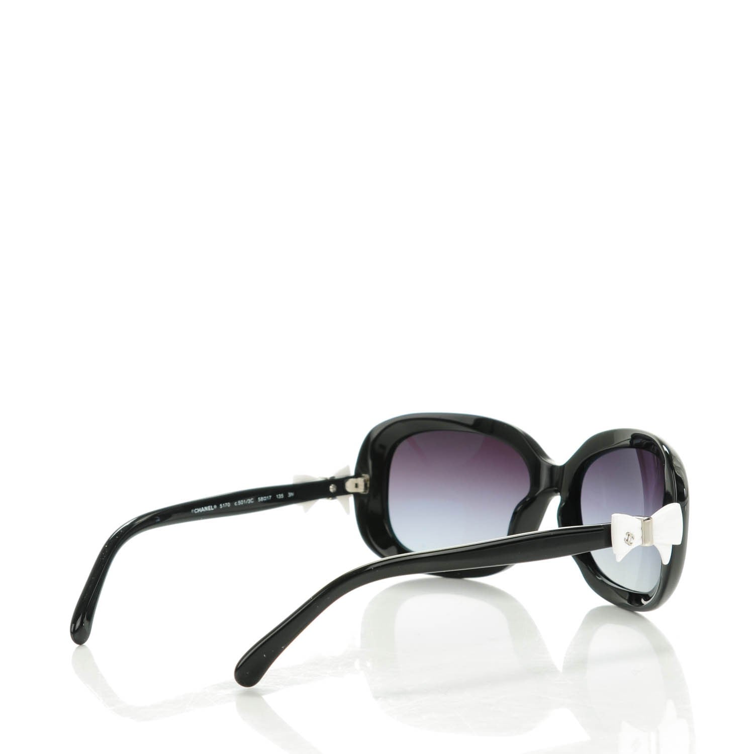Chanel CC Bow Sunglasses 5170 Black 3 of 5
