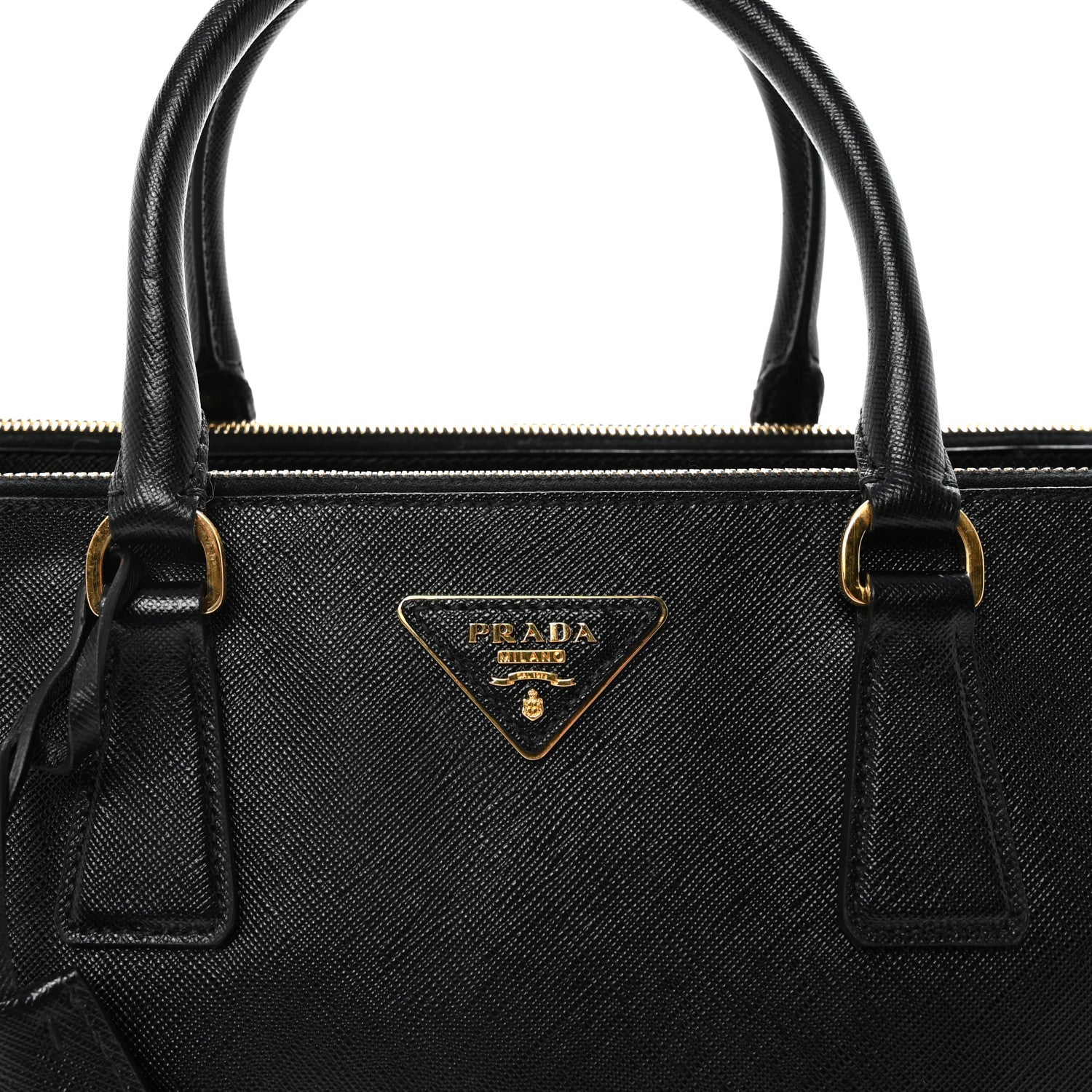 Prada Saffiano Medium Galleria Double Zip Tote Black 7 of 9