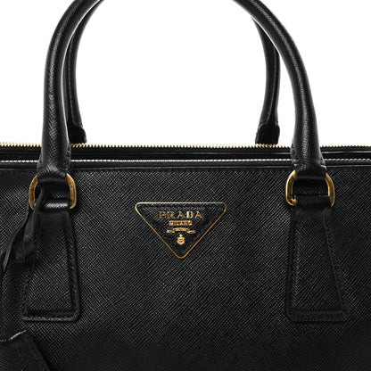 Prada Saffiano Medium Galleria Double Zip Tote Black 7 of 9