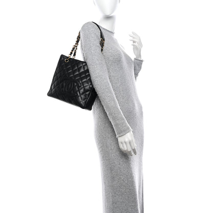 Chanel Caviar Quilted Petit Shopping Tote PST Black 2 of 13