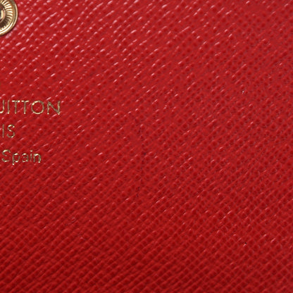 Louis Vuitton Damier Ebene Emilie Wallet Red 8 of 13