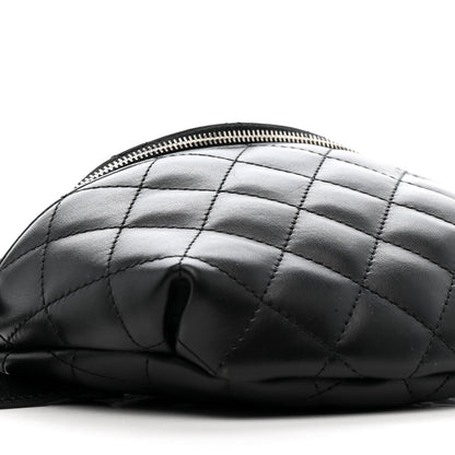 Chanel Lambskin Quilted Waist Belt Bag Black 9 of 13