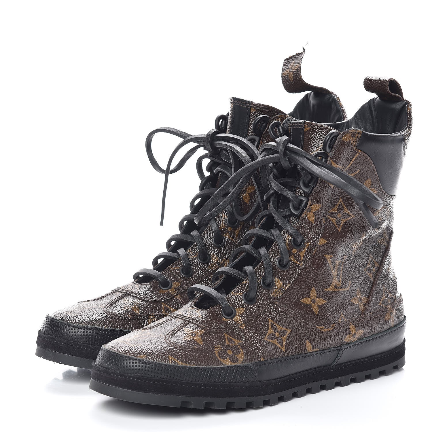 Louis Vuitton Calfskin Monogram Eldorado Desert Boot 36 Black 3 of 11