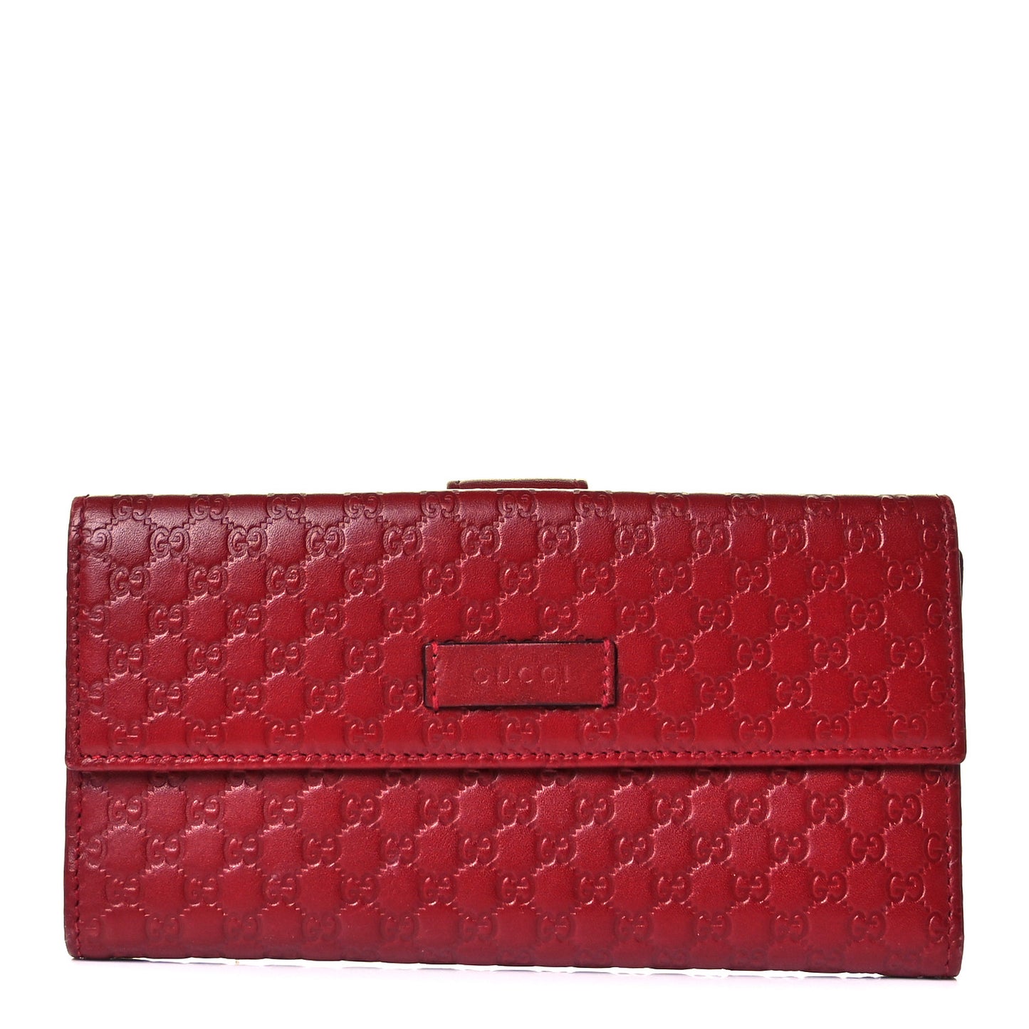 Microguccissima Continental Flap Wallet Red