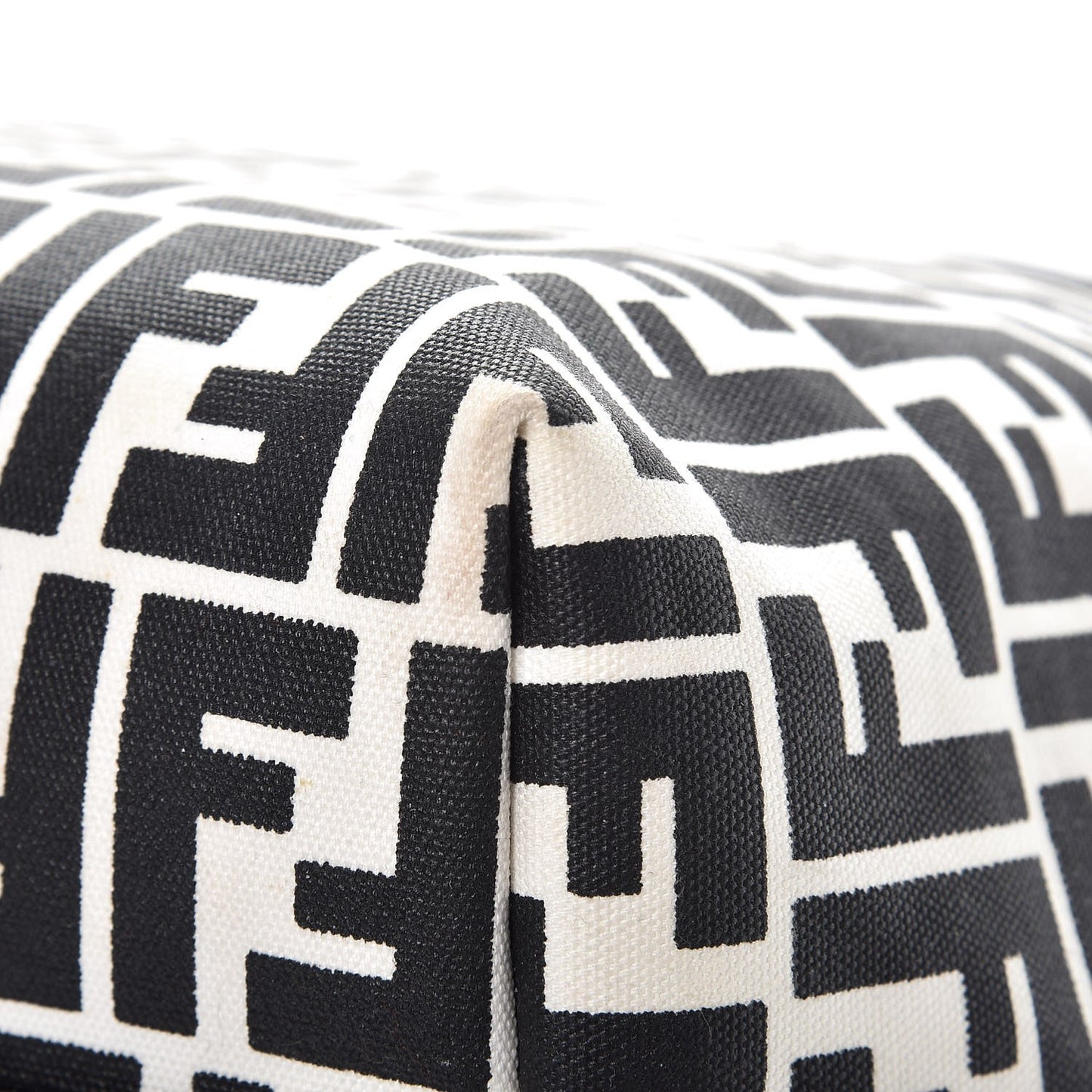 Canvas FF Large Roll Tote Black White