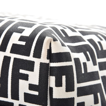 Fendi Canvas FF Large Roll Tote Black White 11 of 11