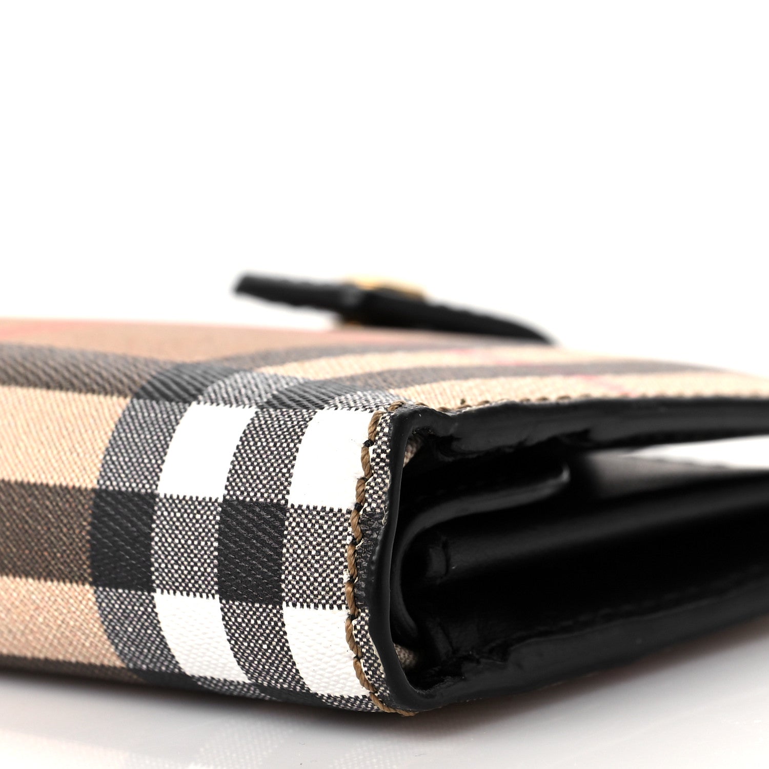 Burberry Canvas Vintage Check Coin Purse Wallet Black 7 of 7