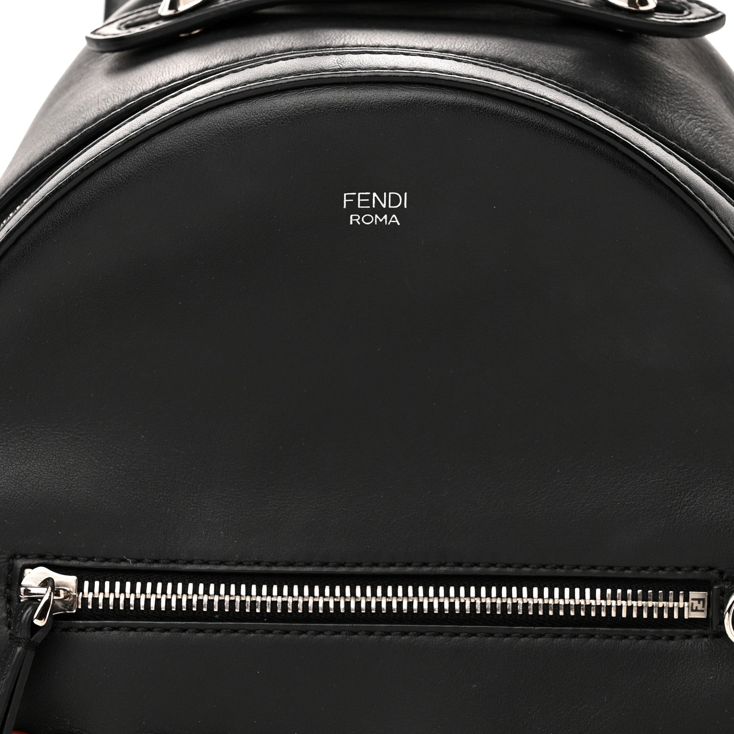 Fendi Vitello Century Fun Fair Metal Studded Mini Backpack Black Multicolor 8 of 12