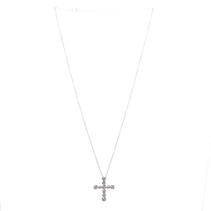 Tiffany 18K White Gold Diamond Paloma Picasso Tenderness Cross Pendant Necklace 3 of 7