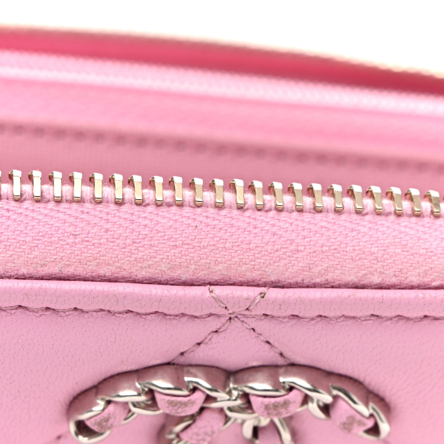 Chanel Lambskin Quilted Chanel 19 Zipped Wallet Light Pink 12 of 15