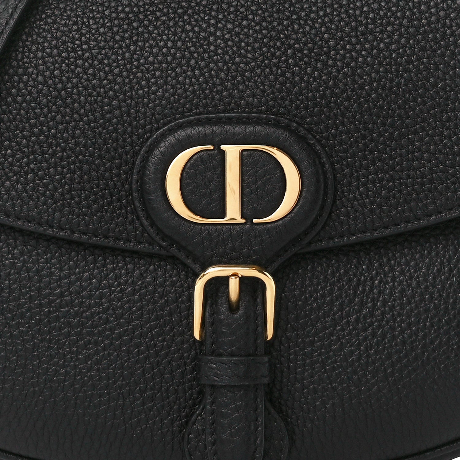 Christian Dior Grained Calfskin Medium Bobby Flap Black 7 of 9