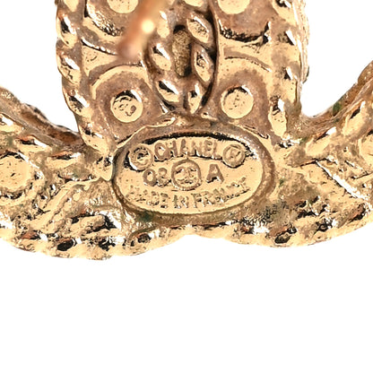 Chanel Textured CC Earrings Gold 4 of 5