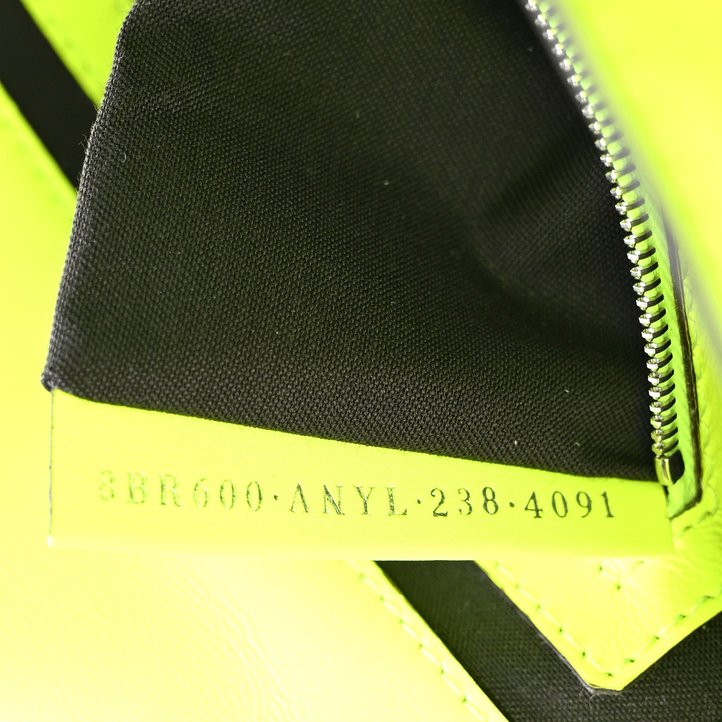 Nappa FF 1974 Embossed Baguette Yellow Fluo