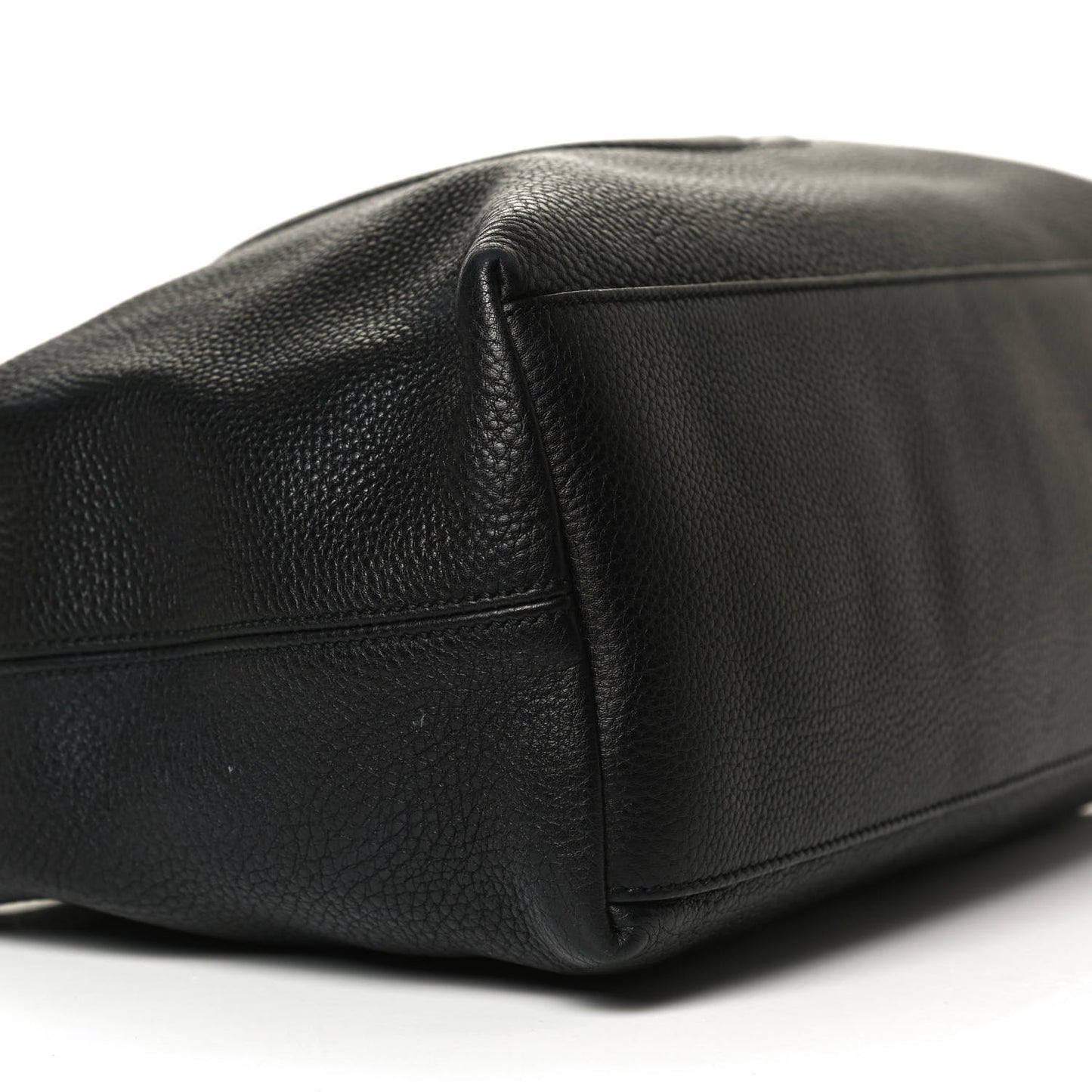 Pebbled Calfskin Medium Soho Chain Shoulder Bag Black