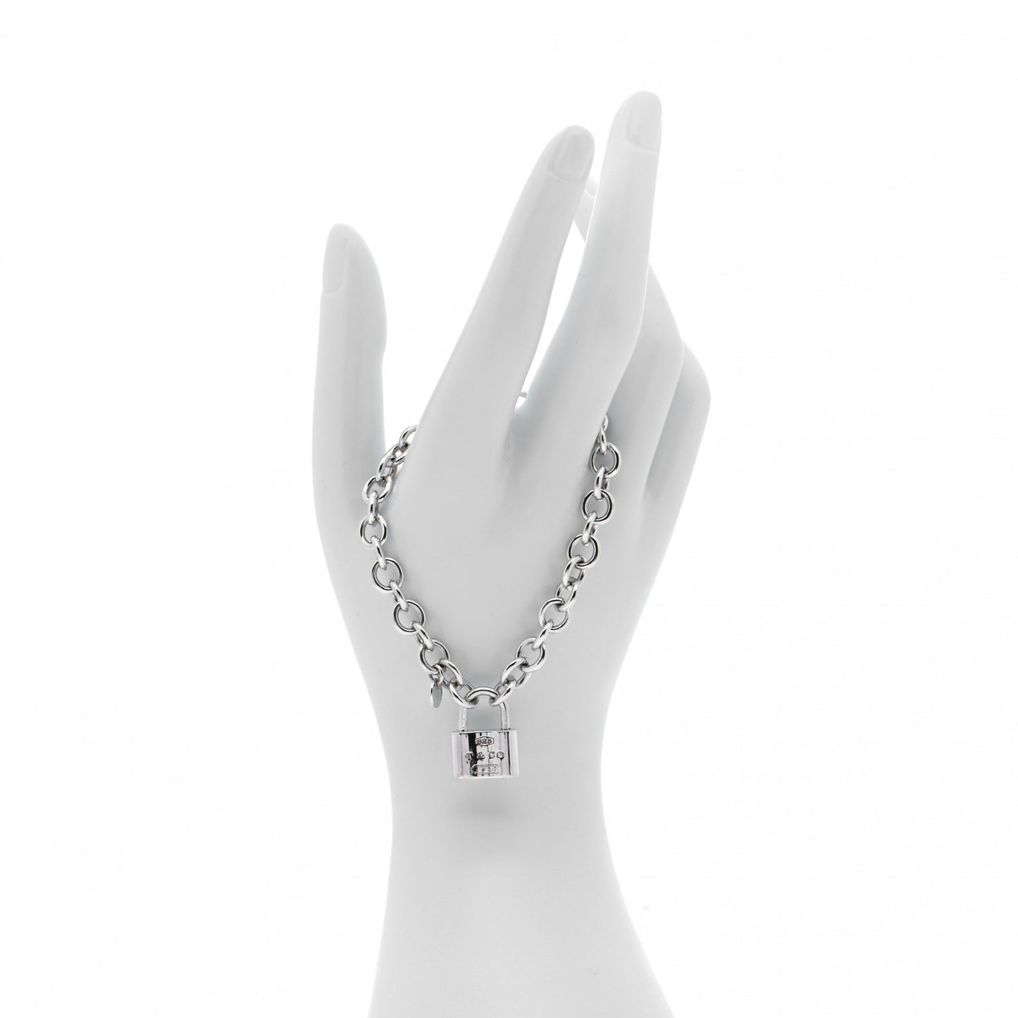 Sterling Silver 1837 Lock Charm Bracelet