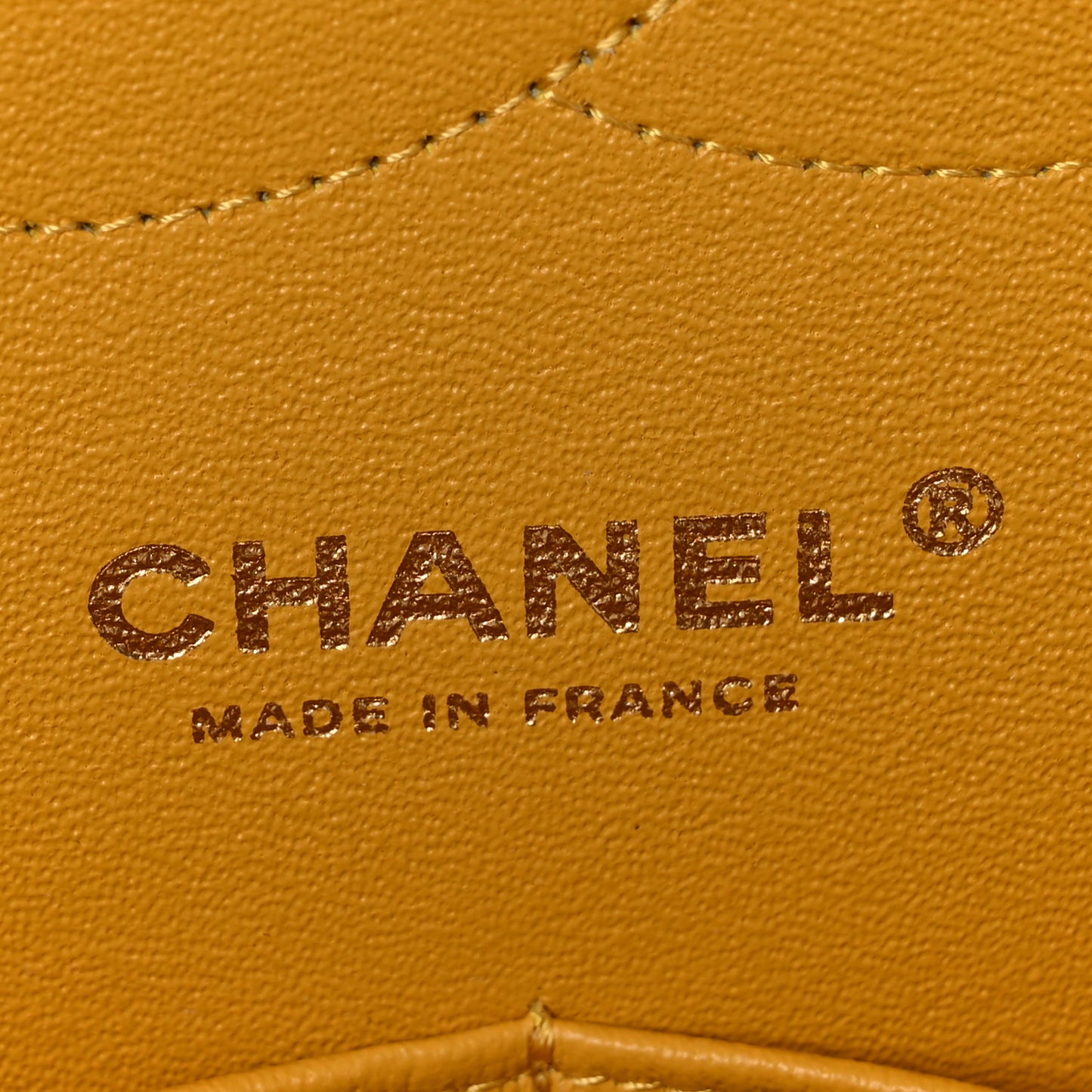 Lambskin Quilted Jumbo Double Flap Yellow