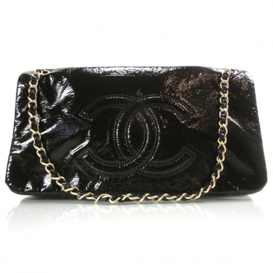 Chanel Vinyl Rock and Chain Medium Flap Black 1 of 11
