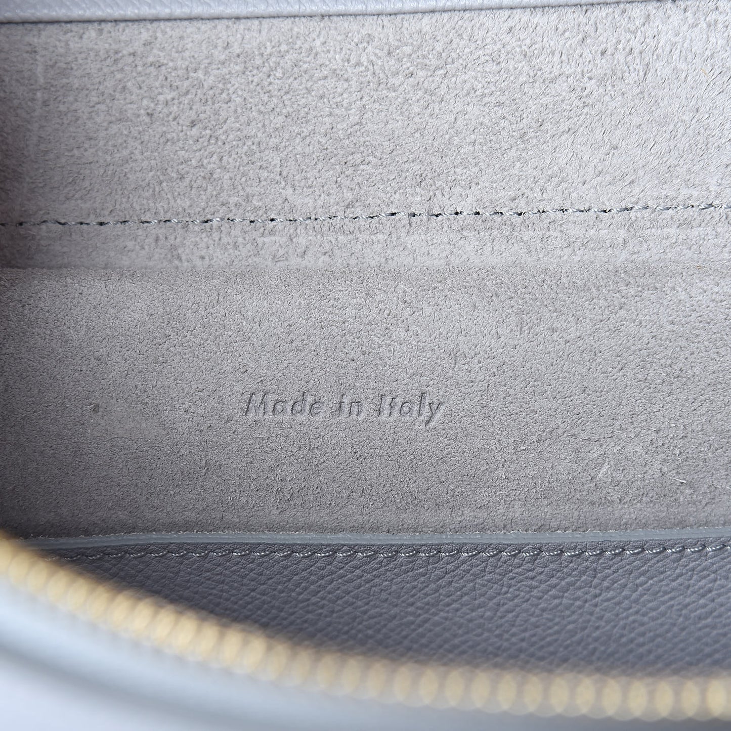 Grained Calfskin Micro Belt Bag Pearl Blue