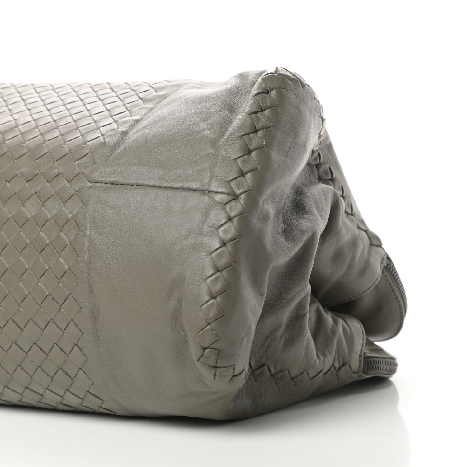 Bottega Veneta Calfskin Intrecciato Large Leggero Tote Kaki Fondente 12 of 14
