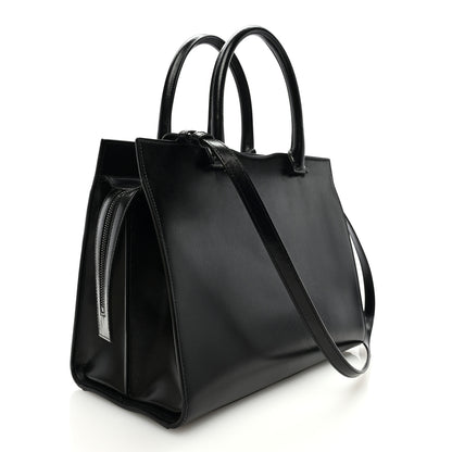 Saint Laurent Shiny Calfskin Medium Uptown Tote Black 3 of 8