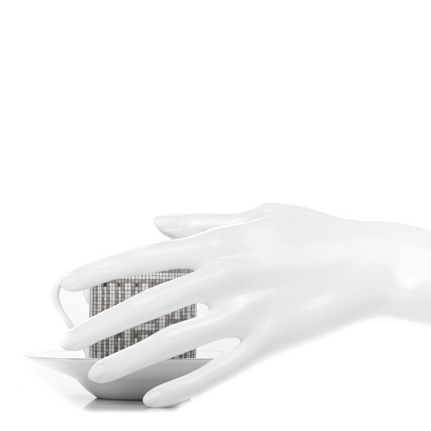 Hermes Porcelain Mosaique au 24 Coffee Cup and Saucer Set of 2 2 of 7