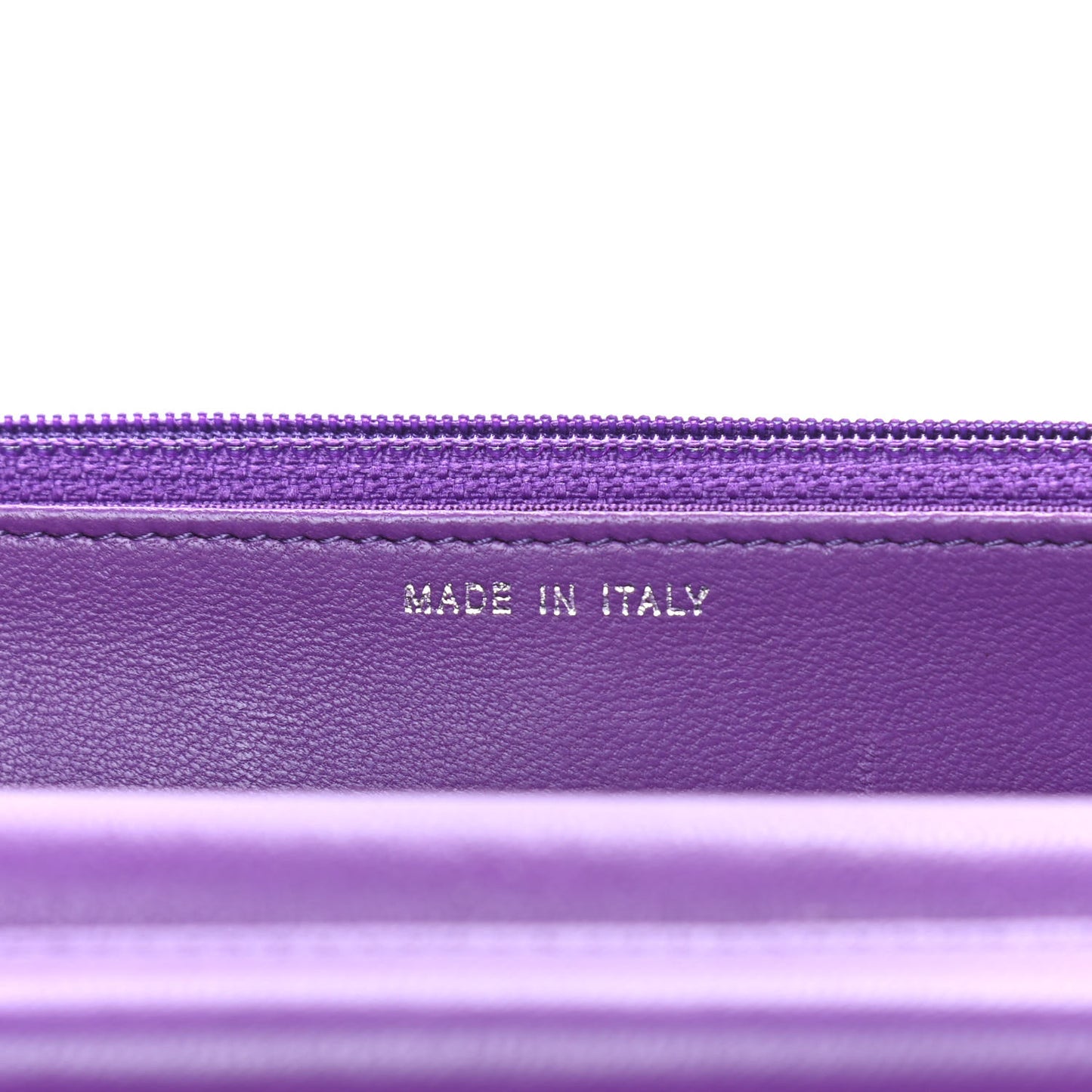 Lambskin Quilted Boy Wallet On Chain WOC Purple