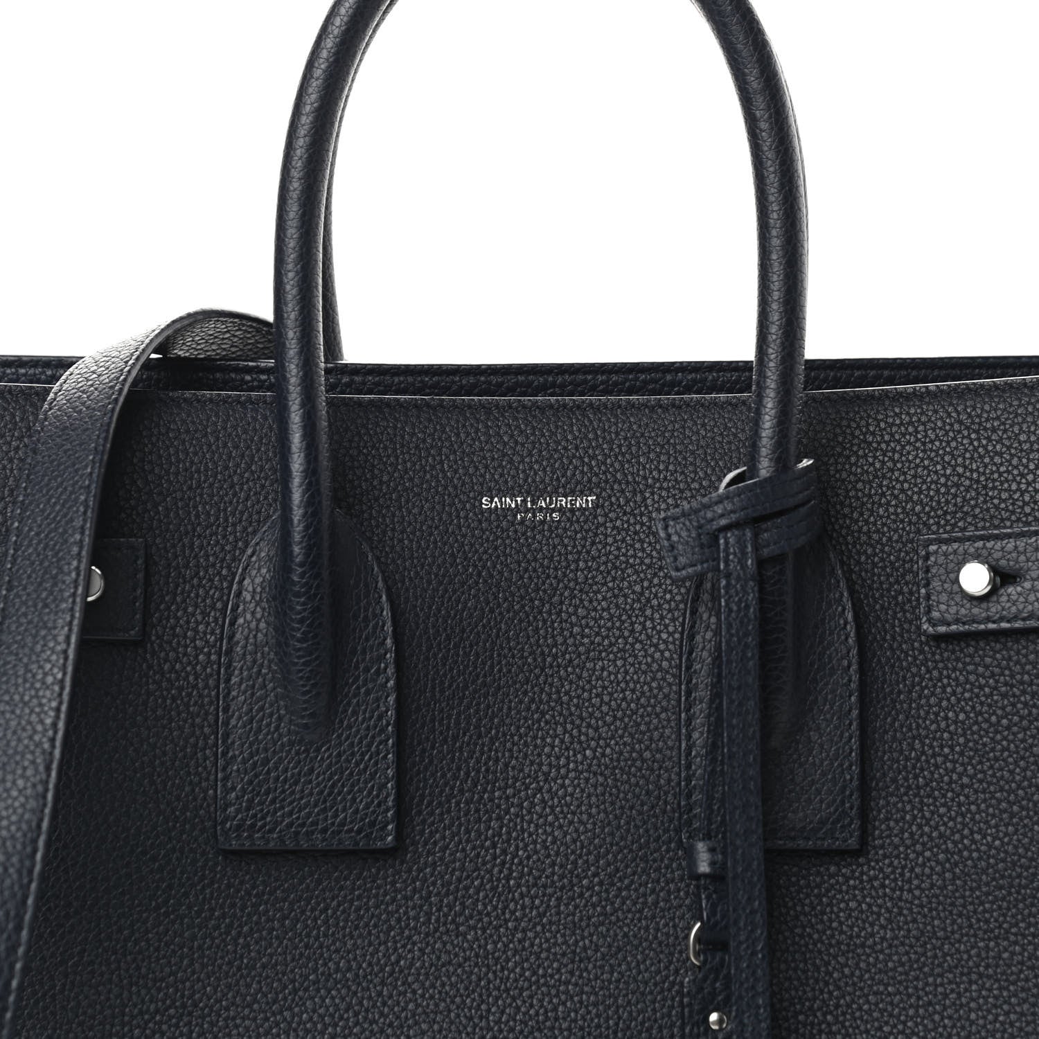 Saint Laurent Grained Calfskin Small Supple Sac De Jour Navy 9 of 9