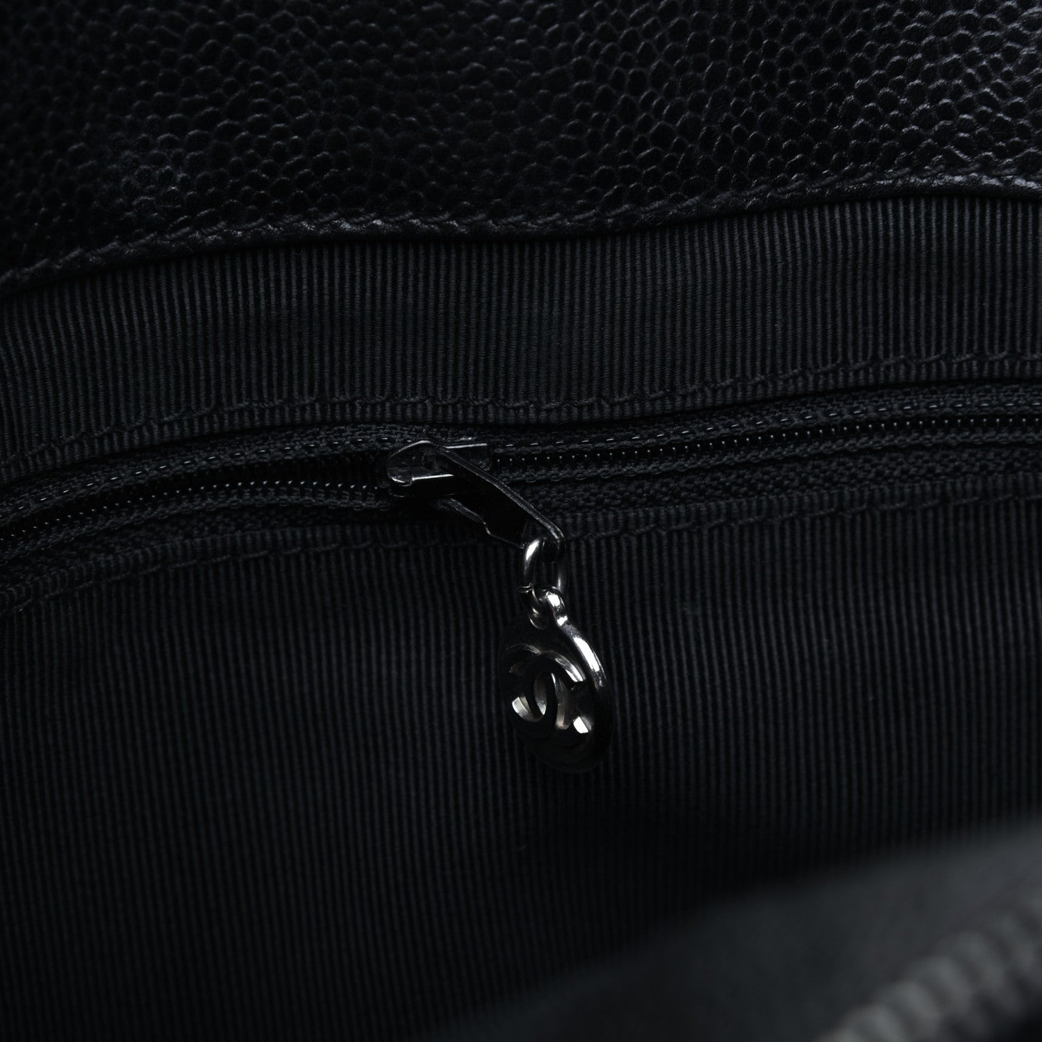 Chanel Caviar Logo Shoulder Bag Black 11 of 21