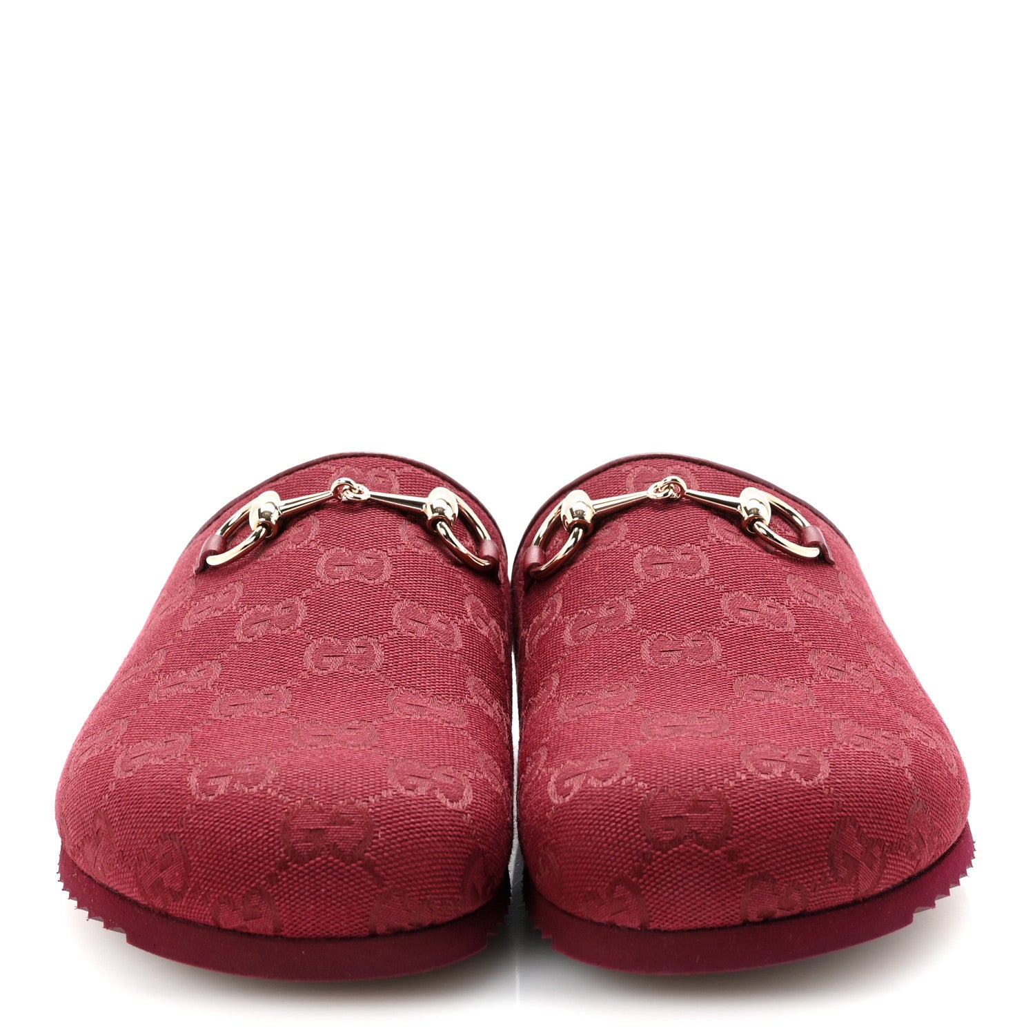 Gucci GG Supreme Monogram Womens Horsebit Slippers 40 Rosso Ancora 3 of 10