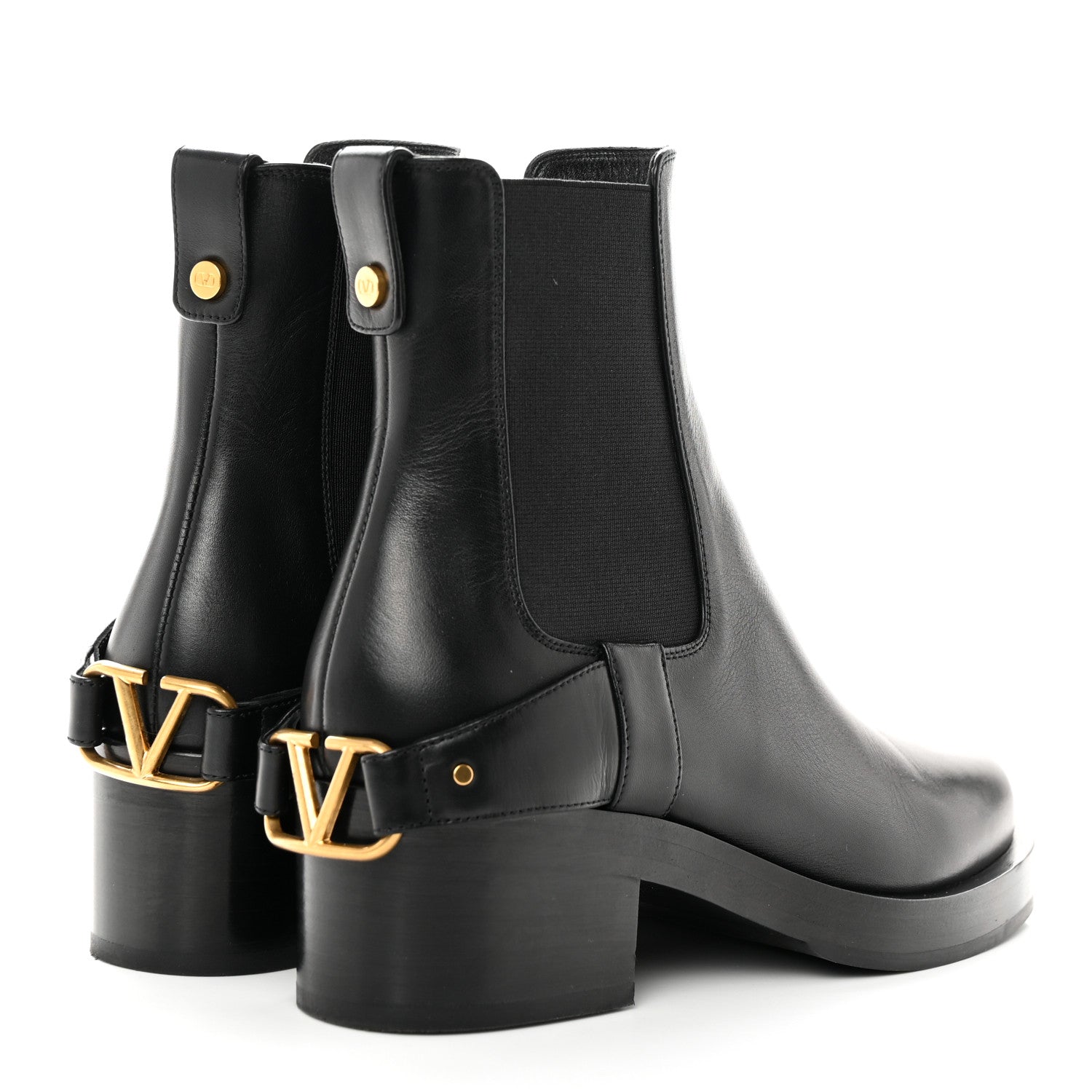 Valentino Garavani Calfskin VLOGO Flat Boots 36 Black 4 of 8