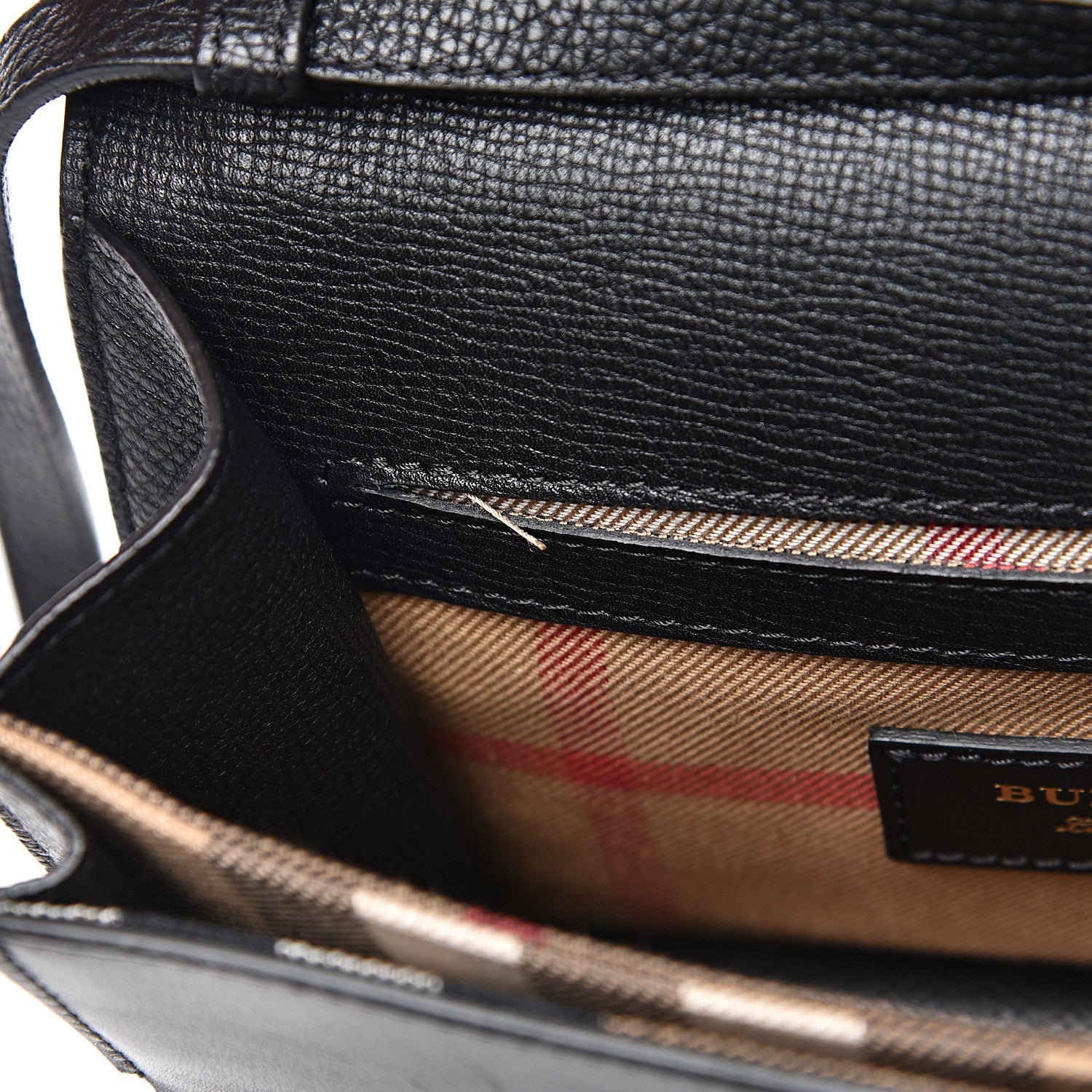 Burberry Grainy Calfskin Broguing Tassel Small Macken Crossbody Bag Black 14 of 14