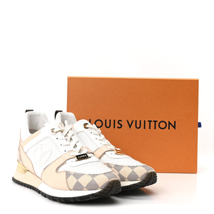 Louis Vuitton Calfskin Damier Azur Run Away Sneakers 39 White 10 of 10