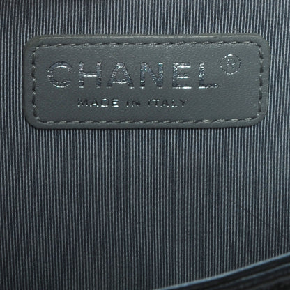 Chanel Metallic Calfskin Quilted Medium Boy Flap Black 8 of 9