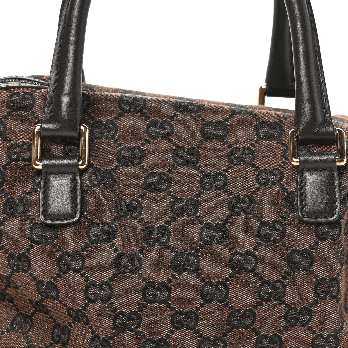 Gucci Monogram Small Boston Dark Brown 8 of 10