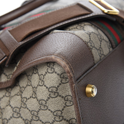 Gucci Soft GG Supreme Monogram Web Medium Duffle Bag Beige New Acero Crop 11 of 14
