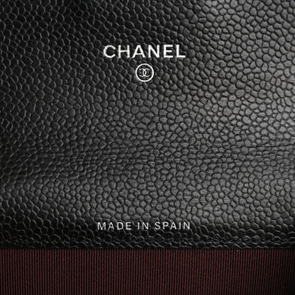 Chanel Caviar Quilted Flap Card Holder Wallet Black 7 of 10