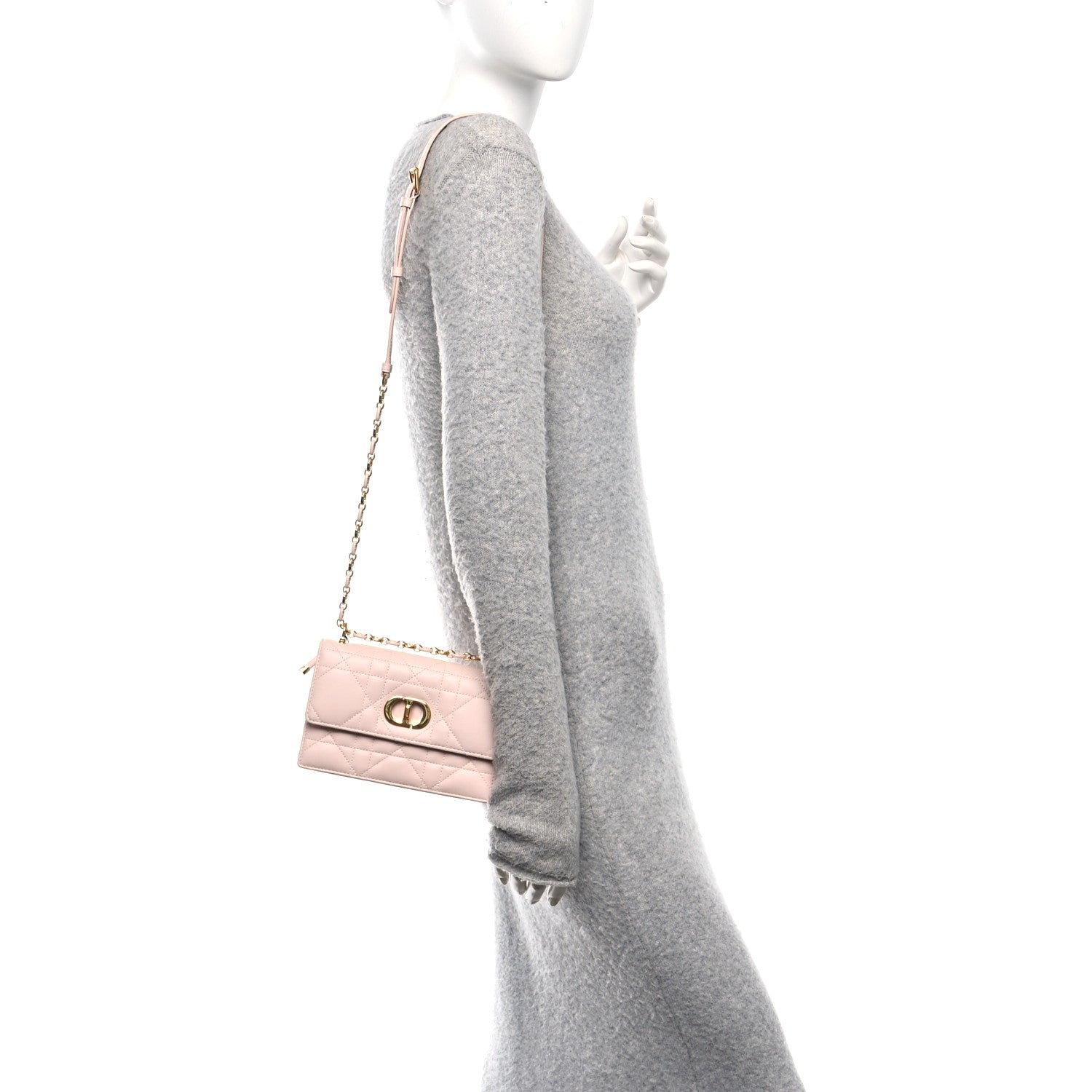 Christian Dior Lambskin Macrocannage Mini Miss Caro Bag Rose Quartz 2 of 10