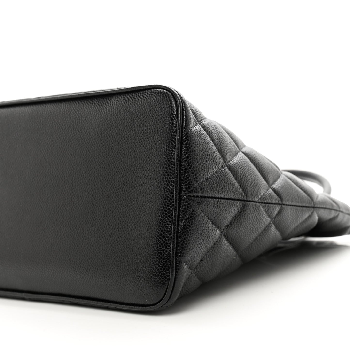 Caviar Quilted Medallion Tote Black