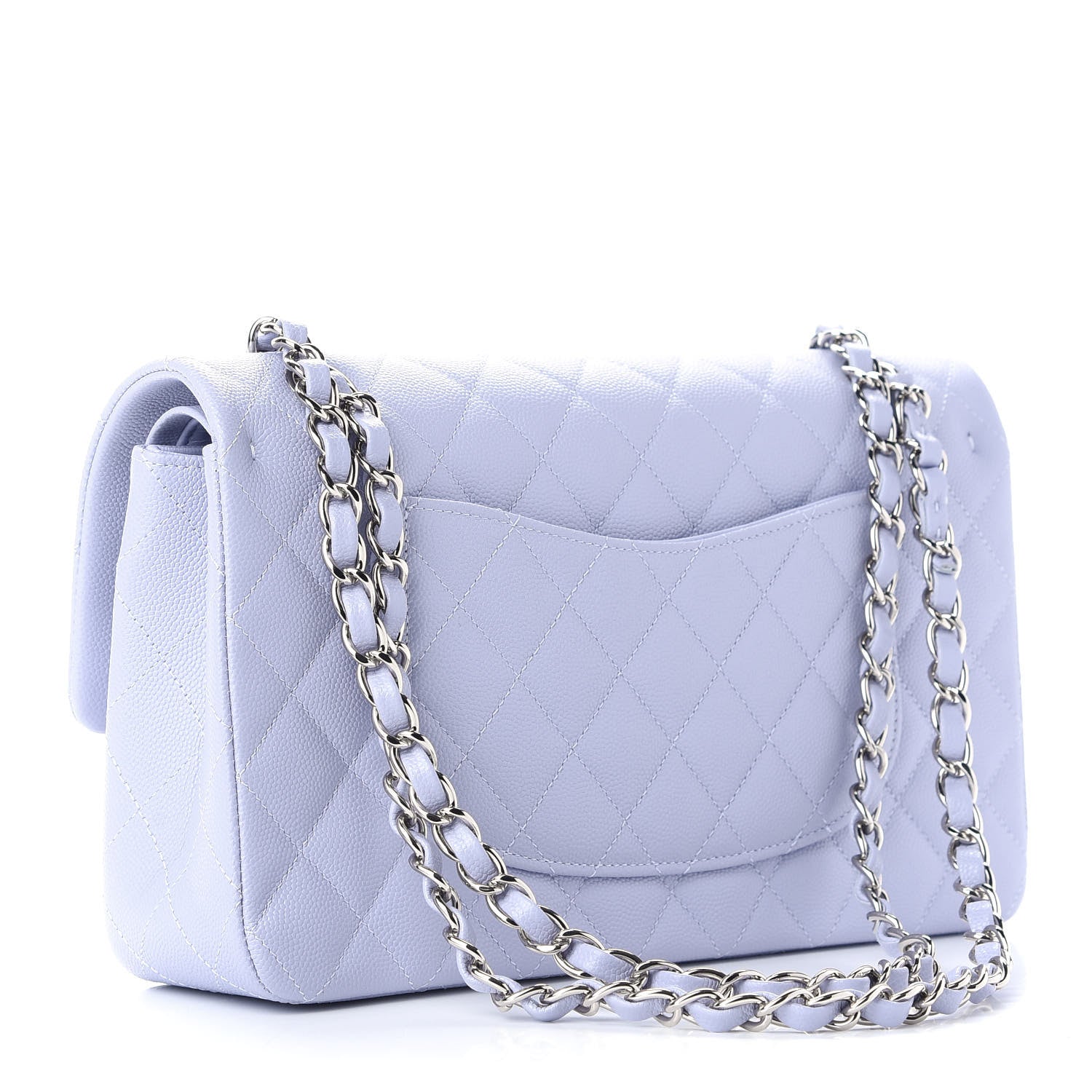 Chanel Caviar Quilted Medium Double Flap Light Purple 3 of 9