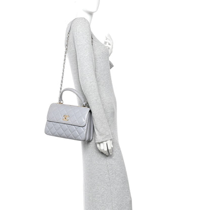 Chanel Lambskin Quilted Small Trendy CC Flap Dual Handle Bag Grey 2 of 13