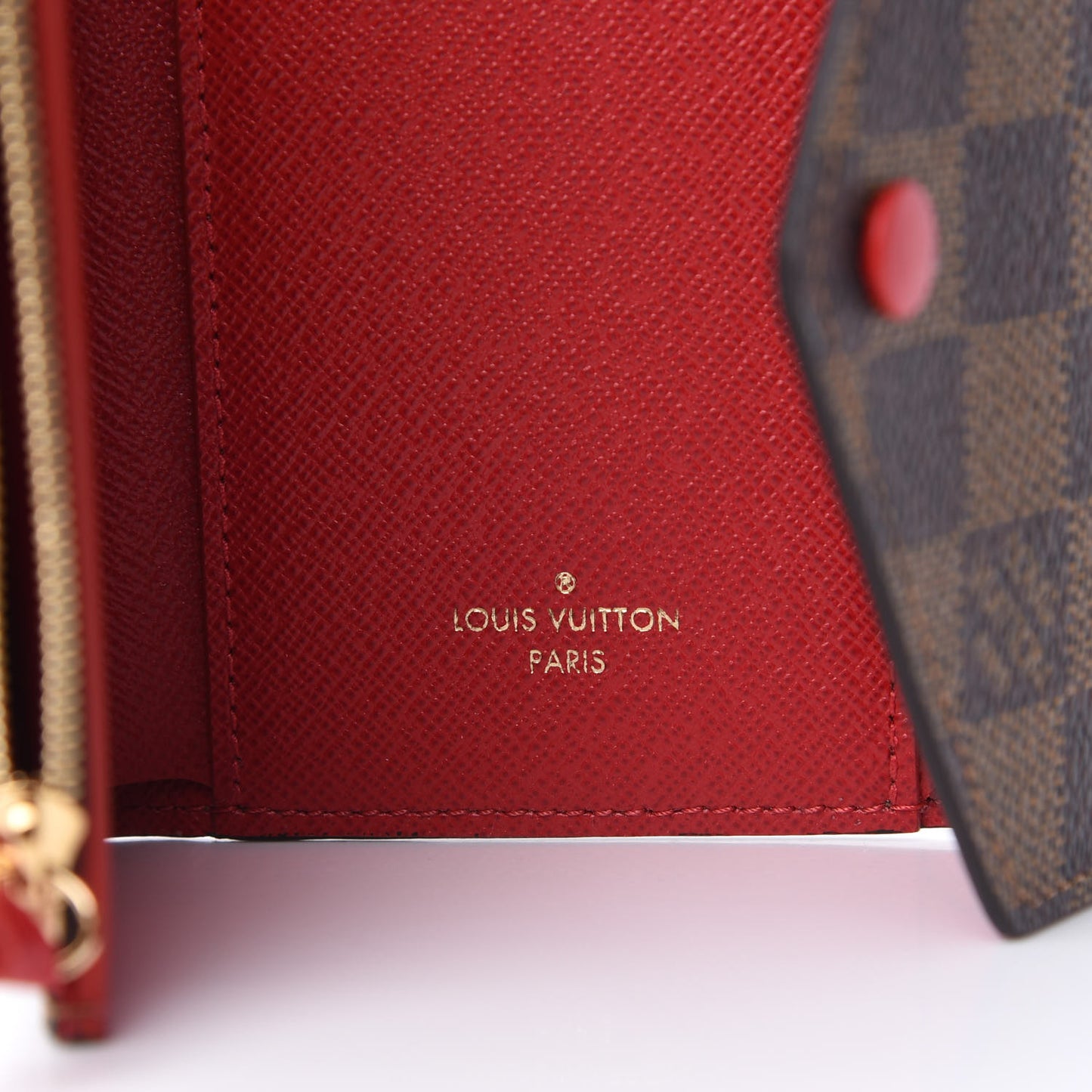 Damier Ebene Victorine Wallet Red