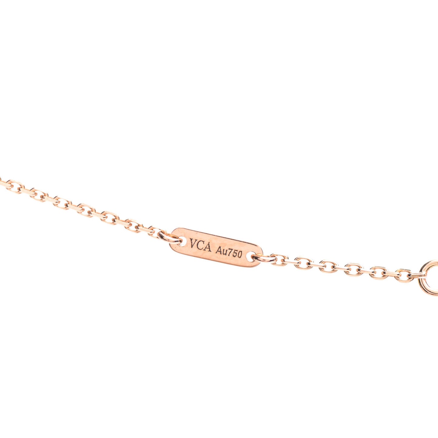 18K Rose Gold Carnelian Sweet Alhambra Pendant Necklace