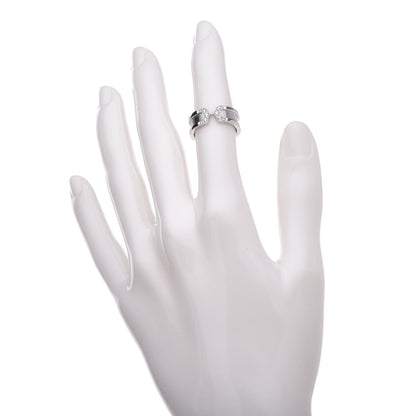 Cartier 18K White Gold Diamond 6.5mm Logo De Ring 48 4.5 2 of 5