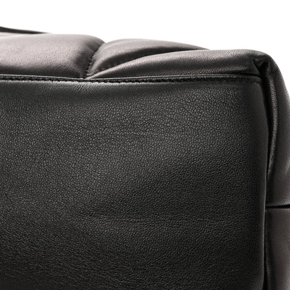Saint Laurent Calfskin Quilted Medium Loulou Puffer Monogram Chain Satchel Black 11 of 11