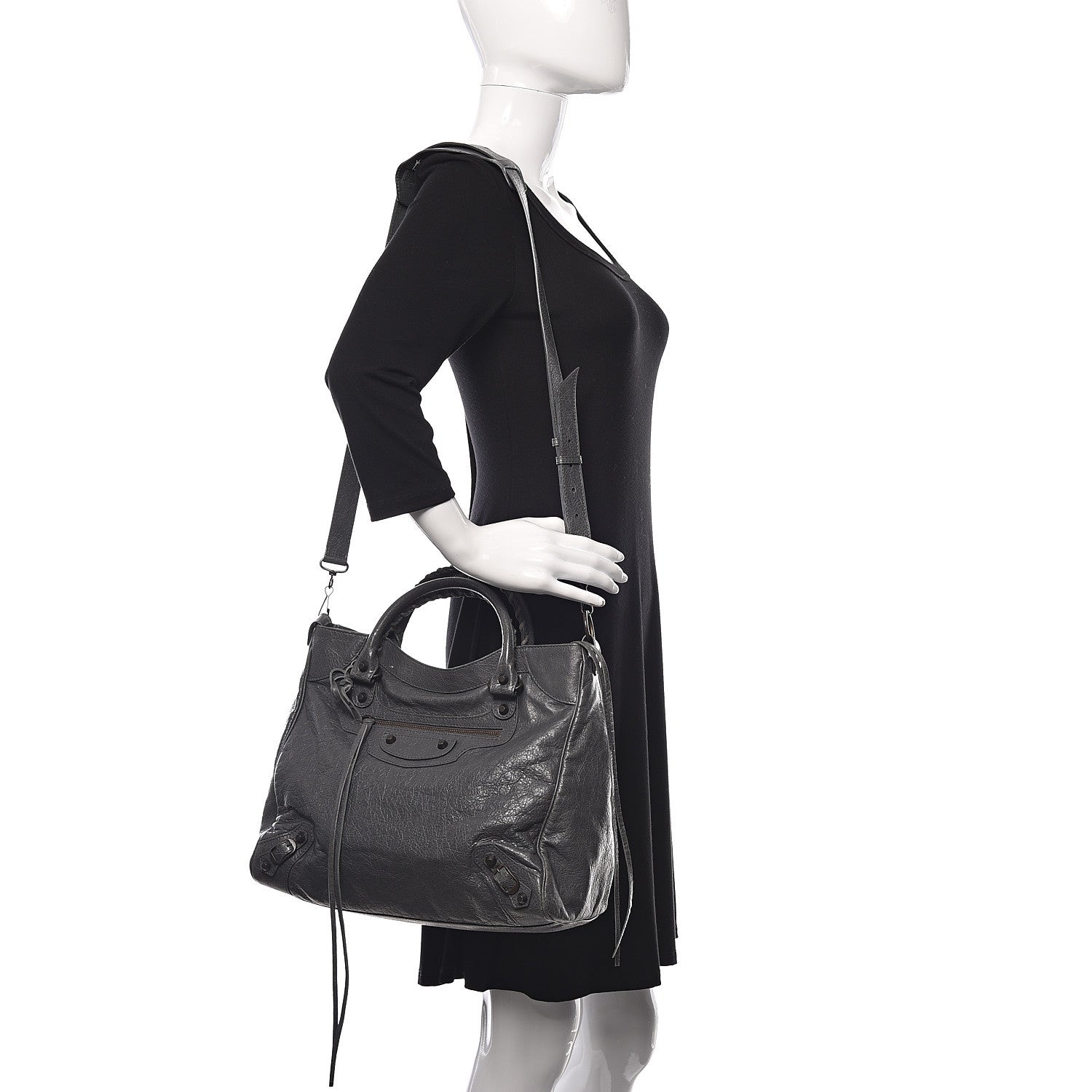 Balenciaga Agneau Classic Hardware Velo Gris Tarmac 2 of 12