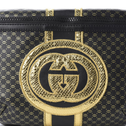 Gucci X DAPPER DAN Calfskin Laminated Ayers GG Micro Monogram Mens Belt Bag Black 9 of 9