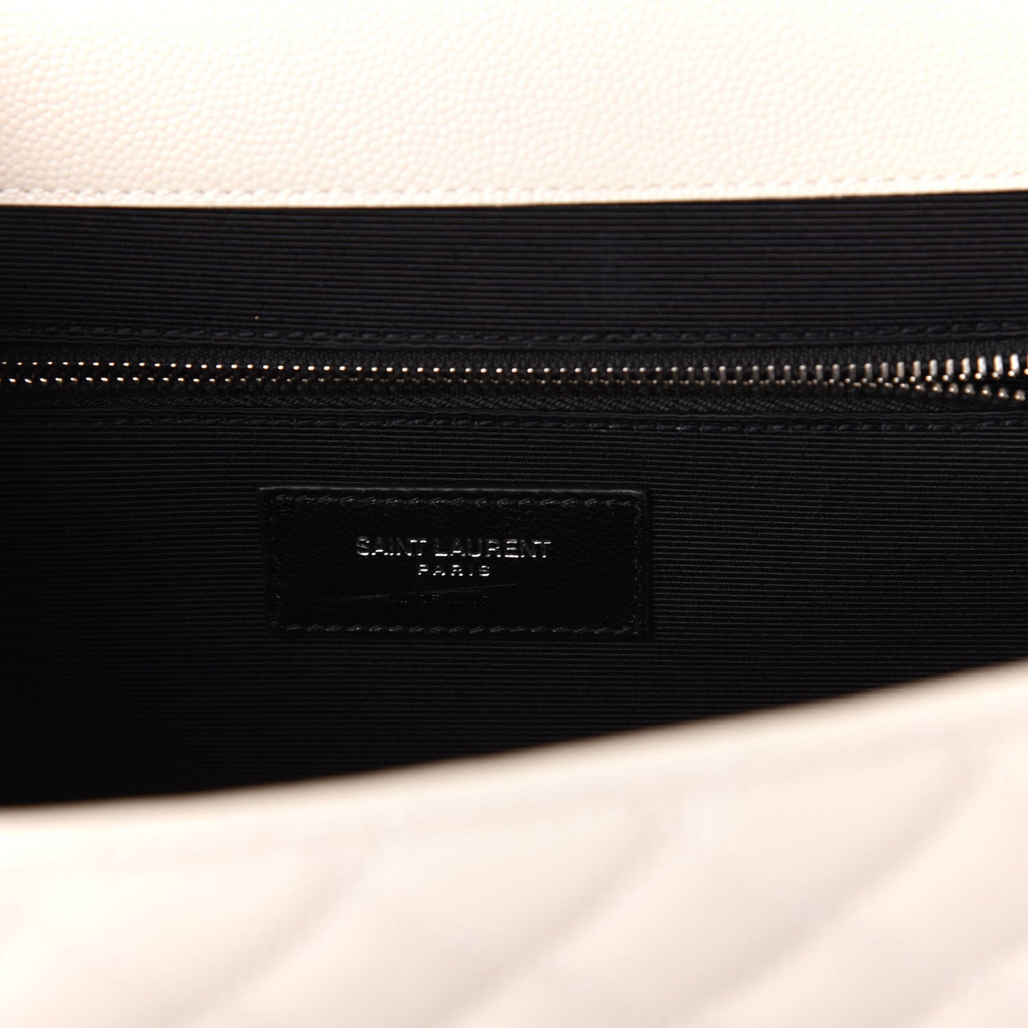 Saint Laurent Grain De Poudre Large Triquilt Monogram Satchel Porcellana 6 of 8