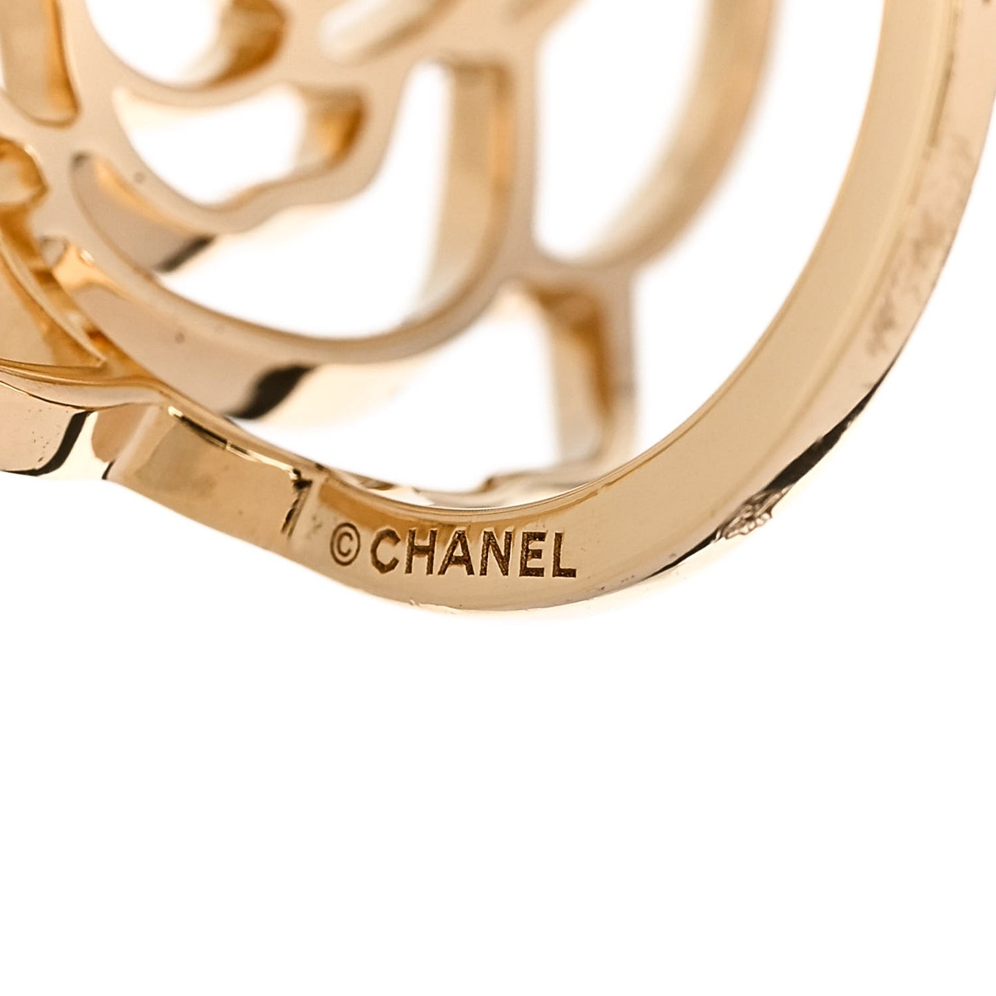 18K Yellow Gold Diamond Petales de Camellia Ring 53 6.5