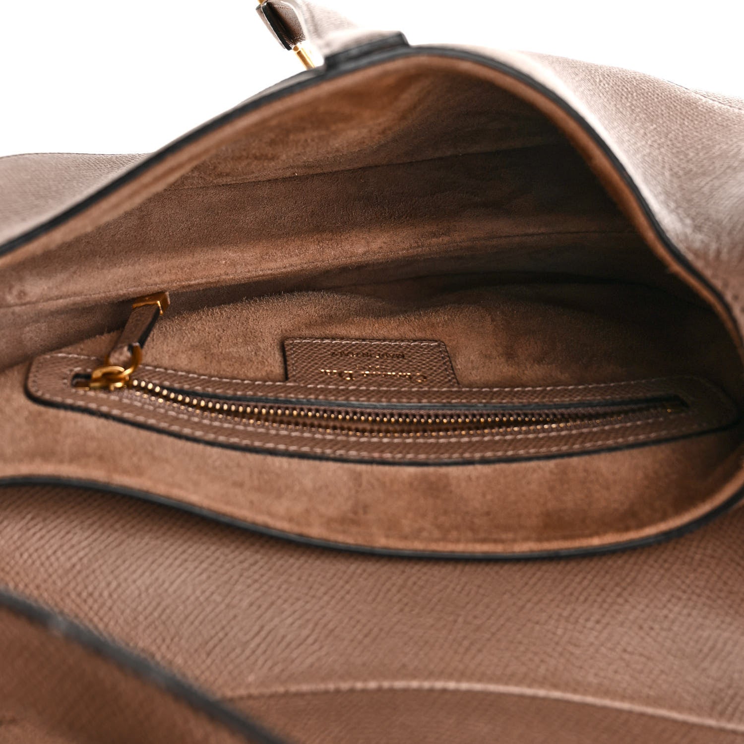 Christian Dior Grained Calfskin Saddle Bag Warm Taupe 5 of 10