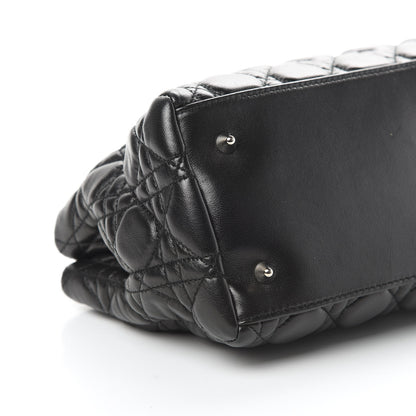 Christian Dior Lambskin Cannage Lady Dior Shoulder Bag Black 9 of 16